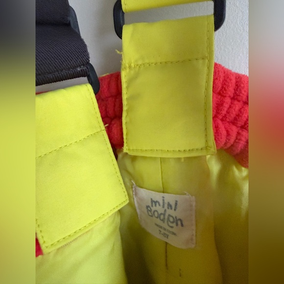 Mini Boden All Weather Snow Pants-High Visibility Neon Yellow, 7/8, MSRP $99 - Picture 9 of 13